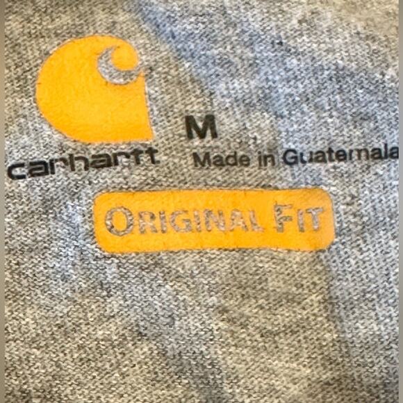 Carhartt Mens Medium Gray Short Sleeve Pocket T Shirt - Picture 3 of 5